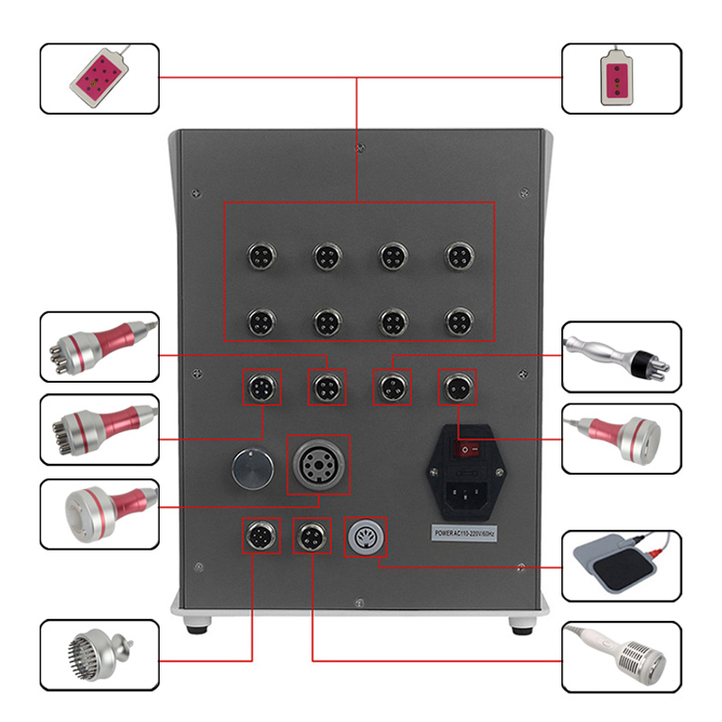 9-in-1 Pink Body Contouring Machine RF Cavitation Vacuum Slimming Device