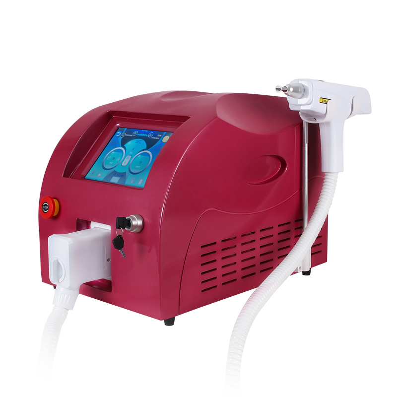 Red Desktop Pico Laser Eyebrow Tattoo Removal Machine Portable Device