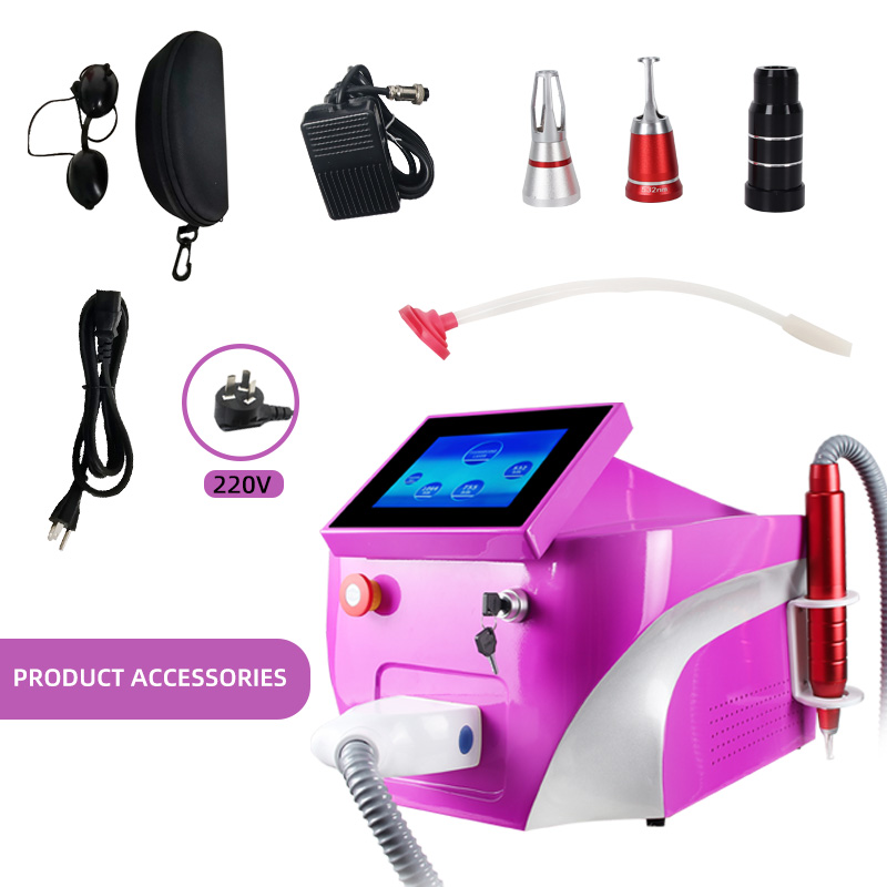 Pink Desktop Pico Laser Tattoo Removal Machine 532/1064/1320nm
