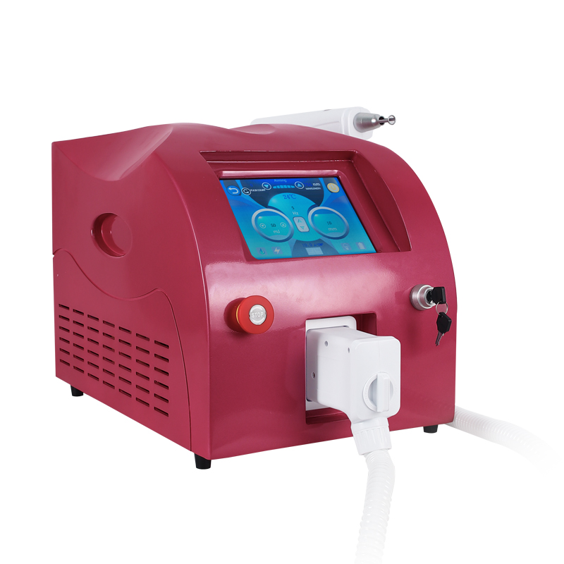 Red Desktop Pico Laser Eyebrow Tattoo Removal Machine Portable Device
