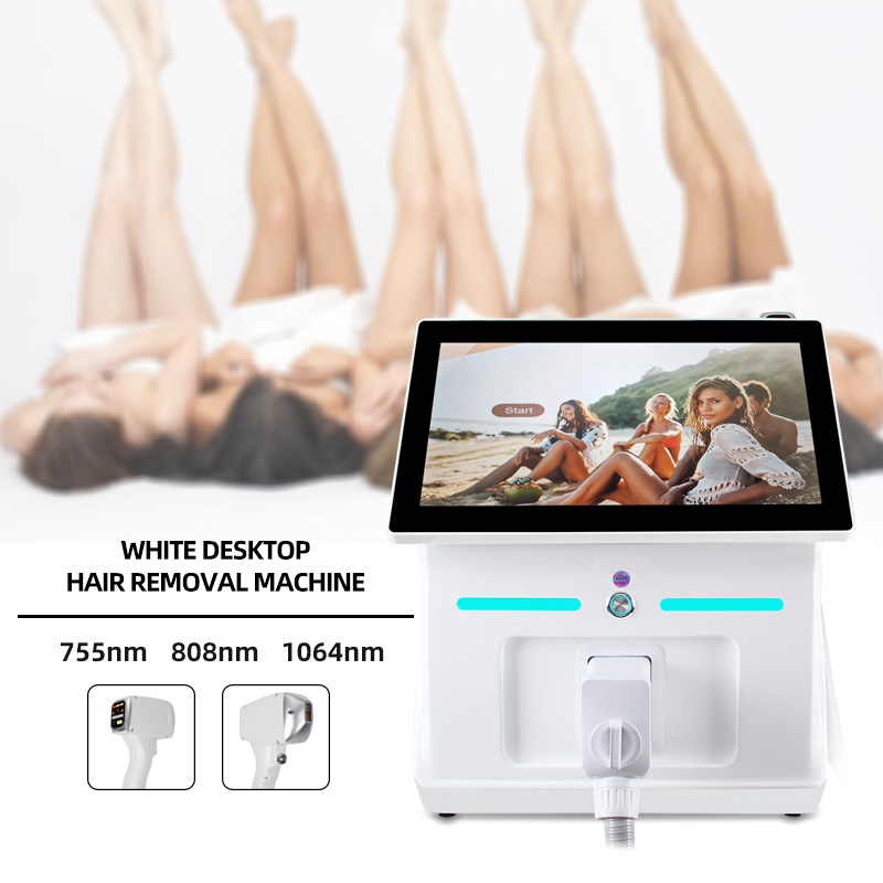White Desktop Diode Laser Hair Removal Machine 755/808/1064nm Professional Device