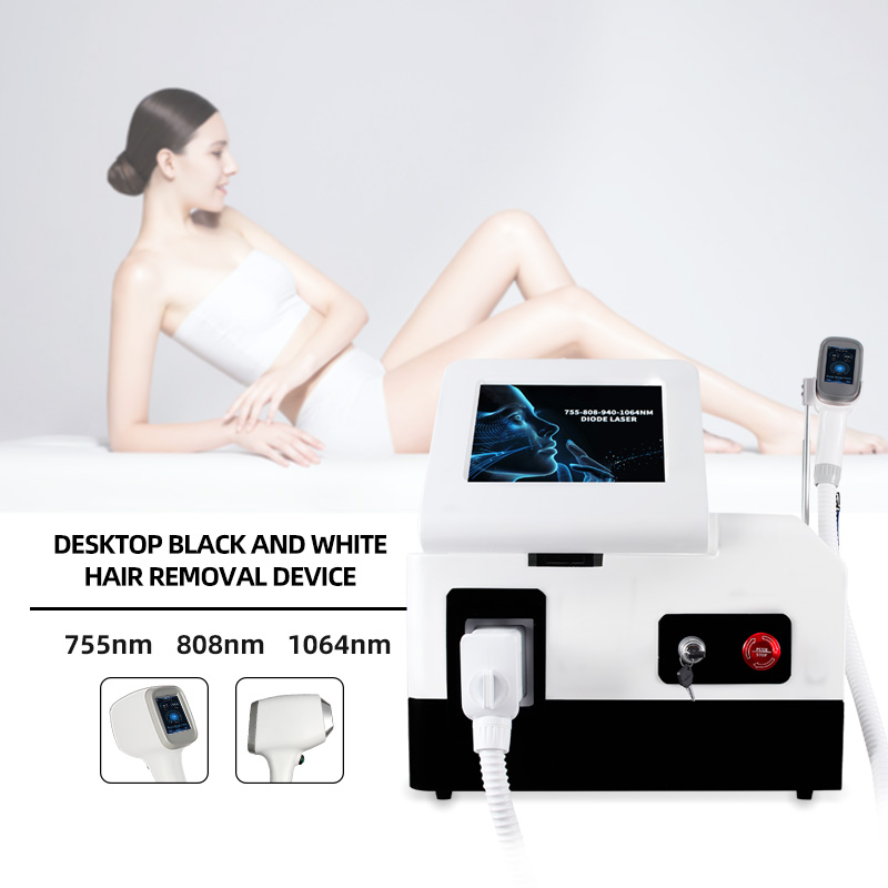 Desktop Black & White Diode Laser Hair Removal Machine 755/808/1064nm