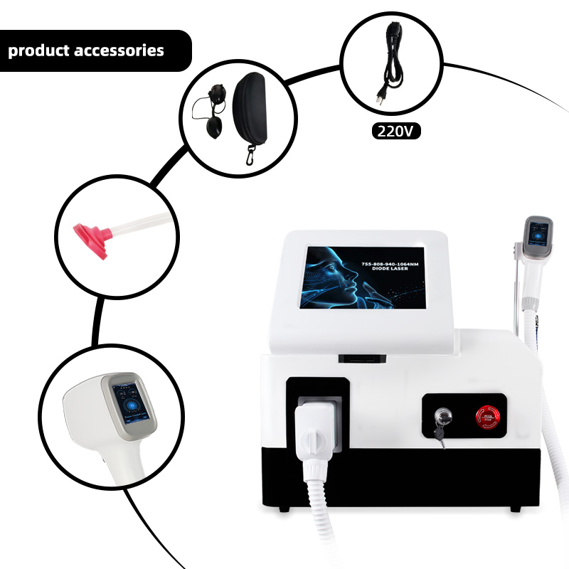 Desktop Black & White Diode Laser Hair Removal Machine 755/808/1064nm