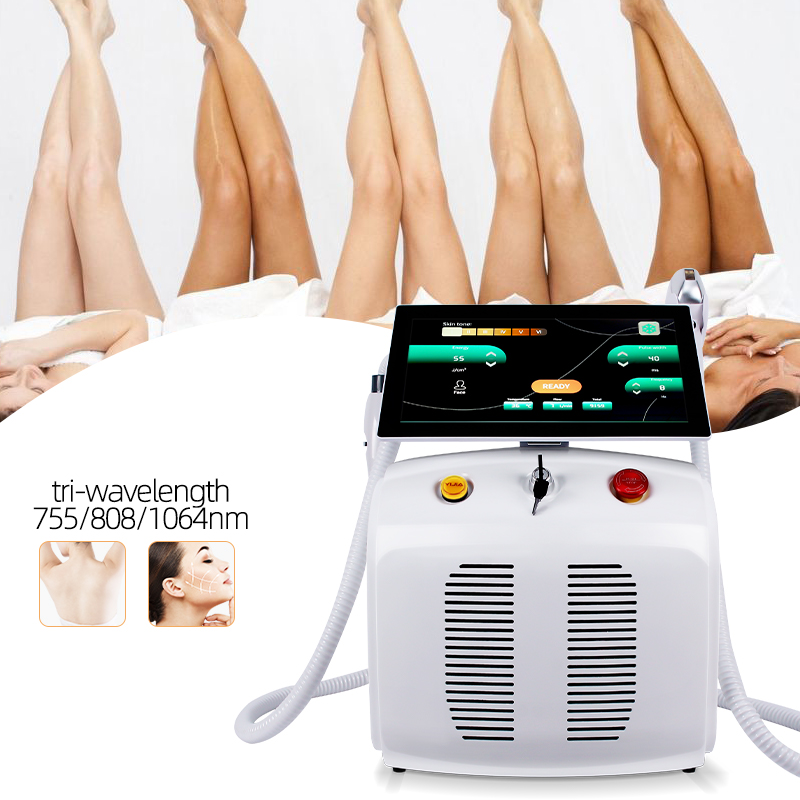 755 808 1064nm Diode Laser Hair Removal Machine Triple Wavelength Professional Device