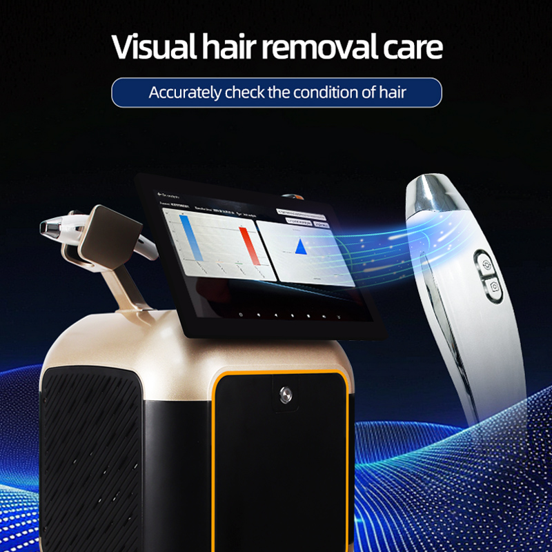 Triple Wavelength Diode Laser Hair Removal Machine with Display Professional Salon Equipment