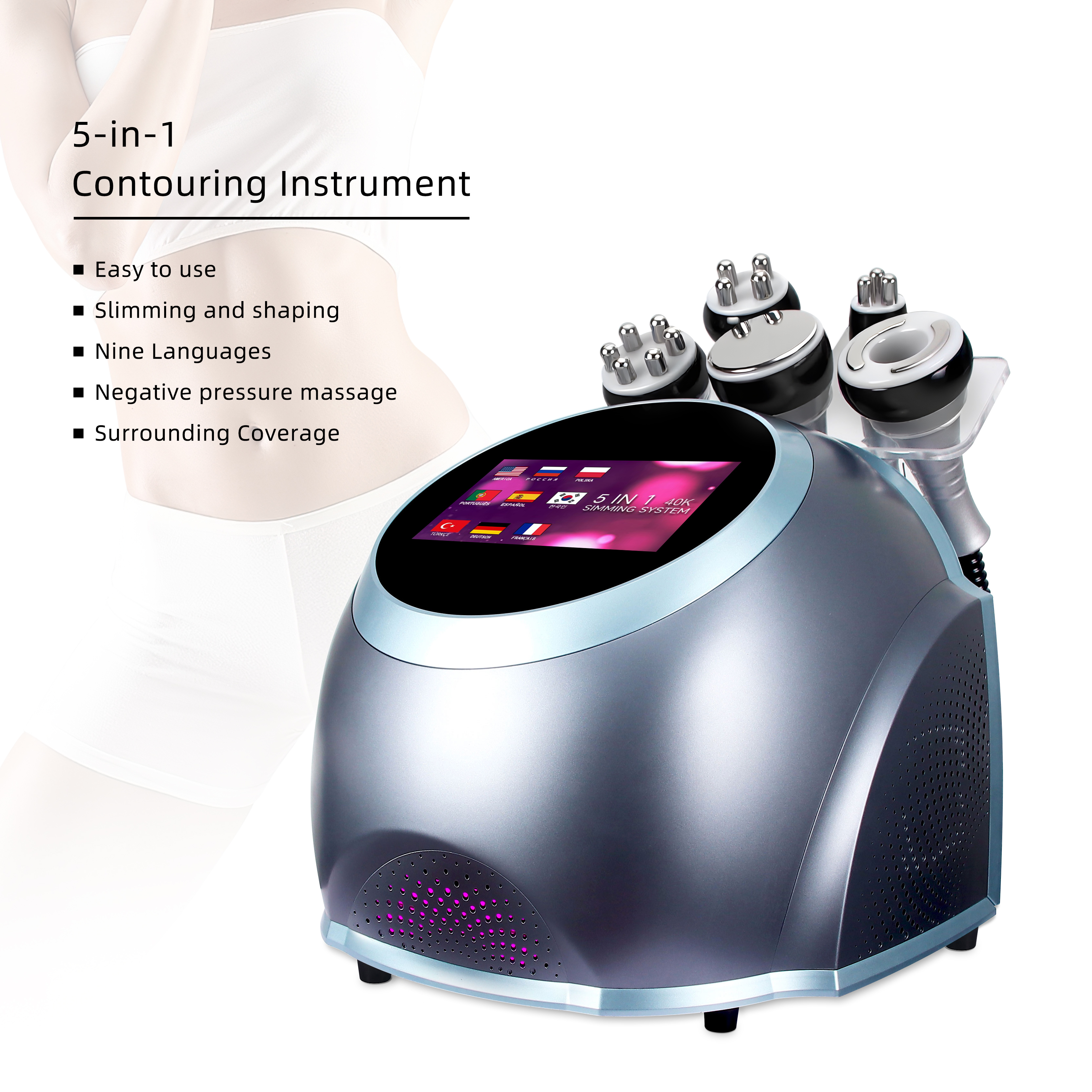 5-in-1 Body Contouring Machine RF Cavitation Slimming Device