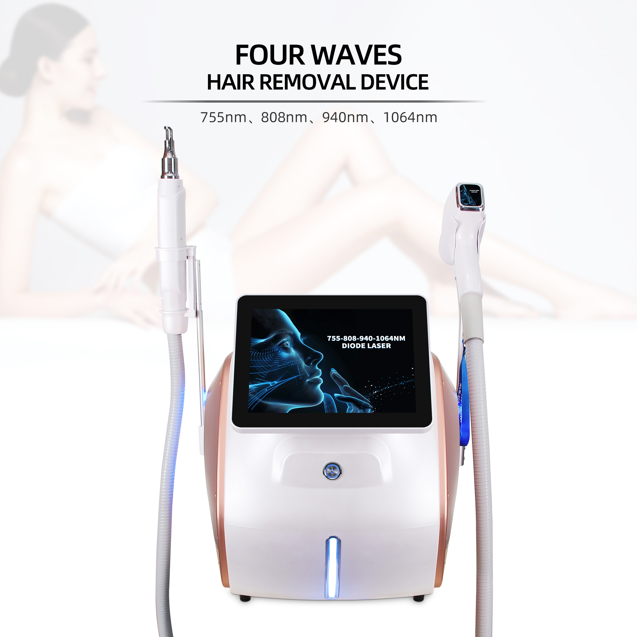Four Wavelength Diode Laser Hair Removal Machine 755/808/940/1064nm Professional Device