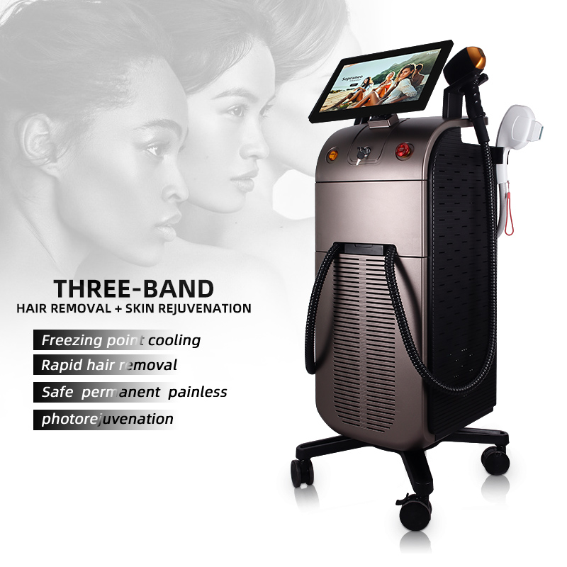 Triple Wave Diode Laser Hair Removal Machine 755nm 808nm 1064nm Portable Beauty Equipment