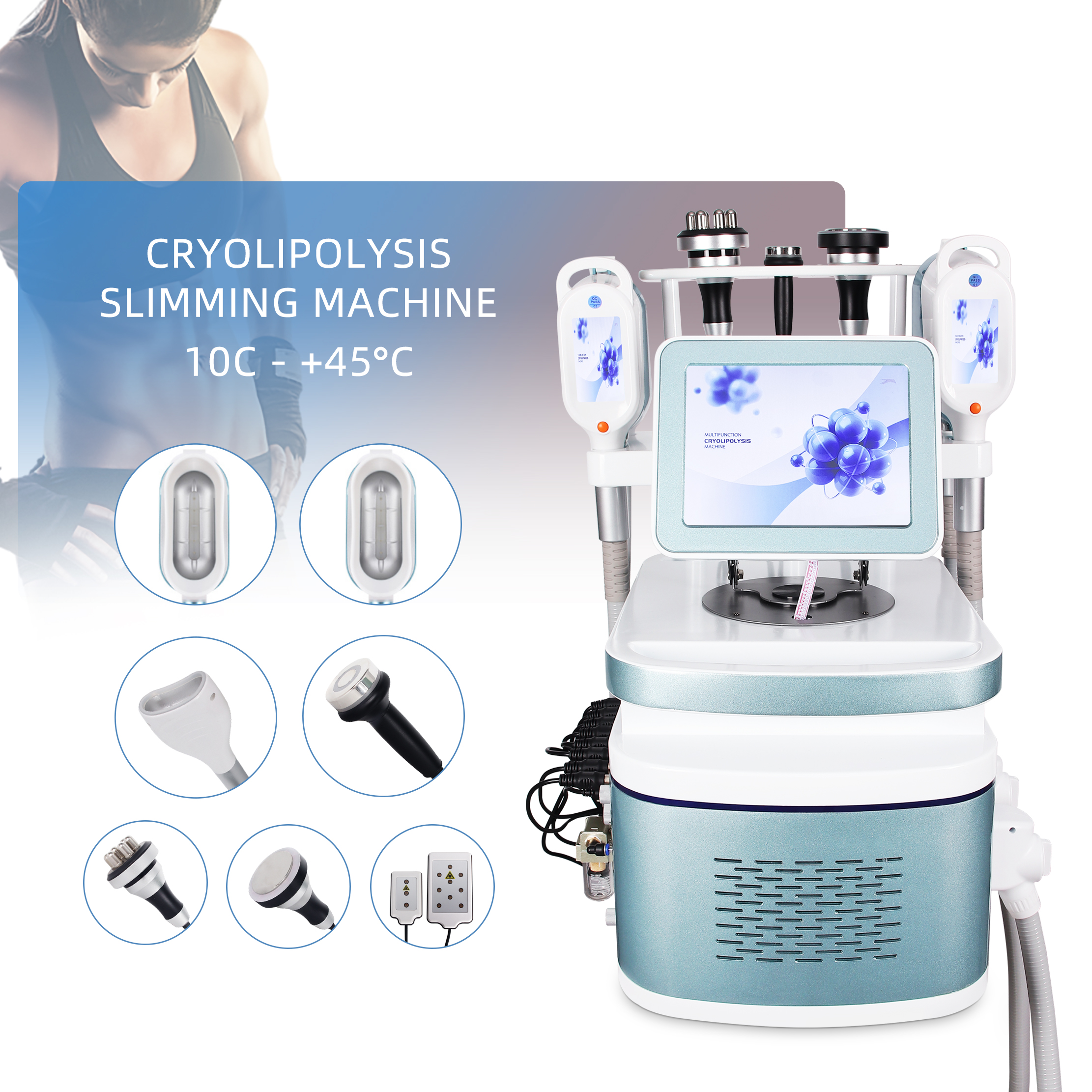 Professional Cryolipolysis Slimming Machine Multi-Handle Fat Freezing Body Contouring Device