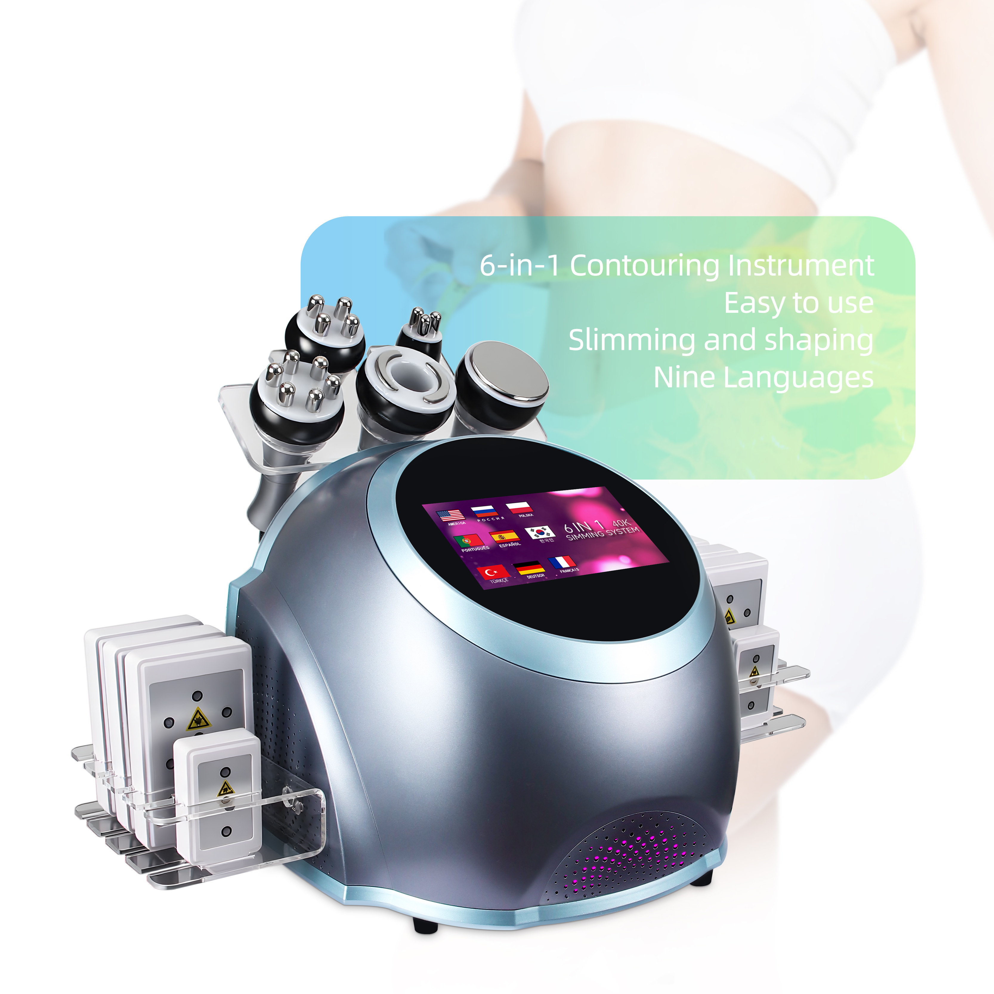 6-in-1 Body Contouring Machine RF Cavitation Vacuum Slimming Device