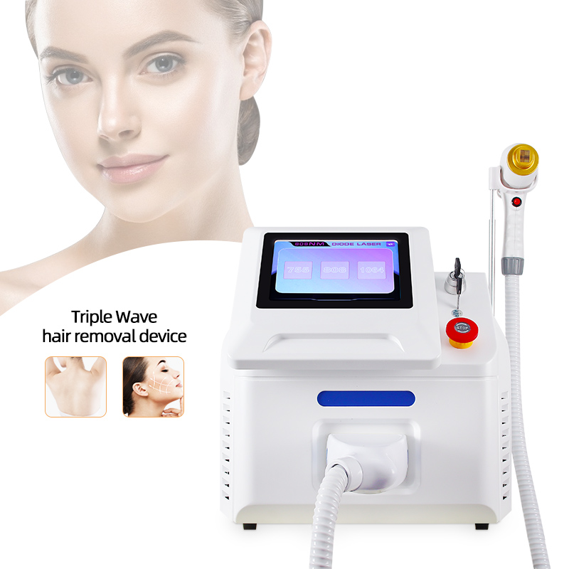 Triple Wavelength Diode Laser Hair Removal Machine 755/808/1064nm Portable Beauty Device