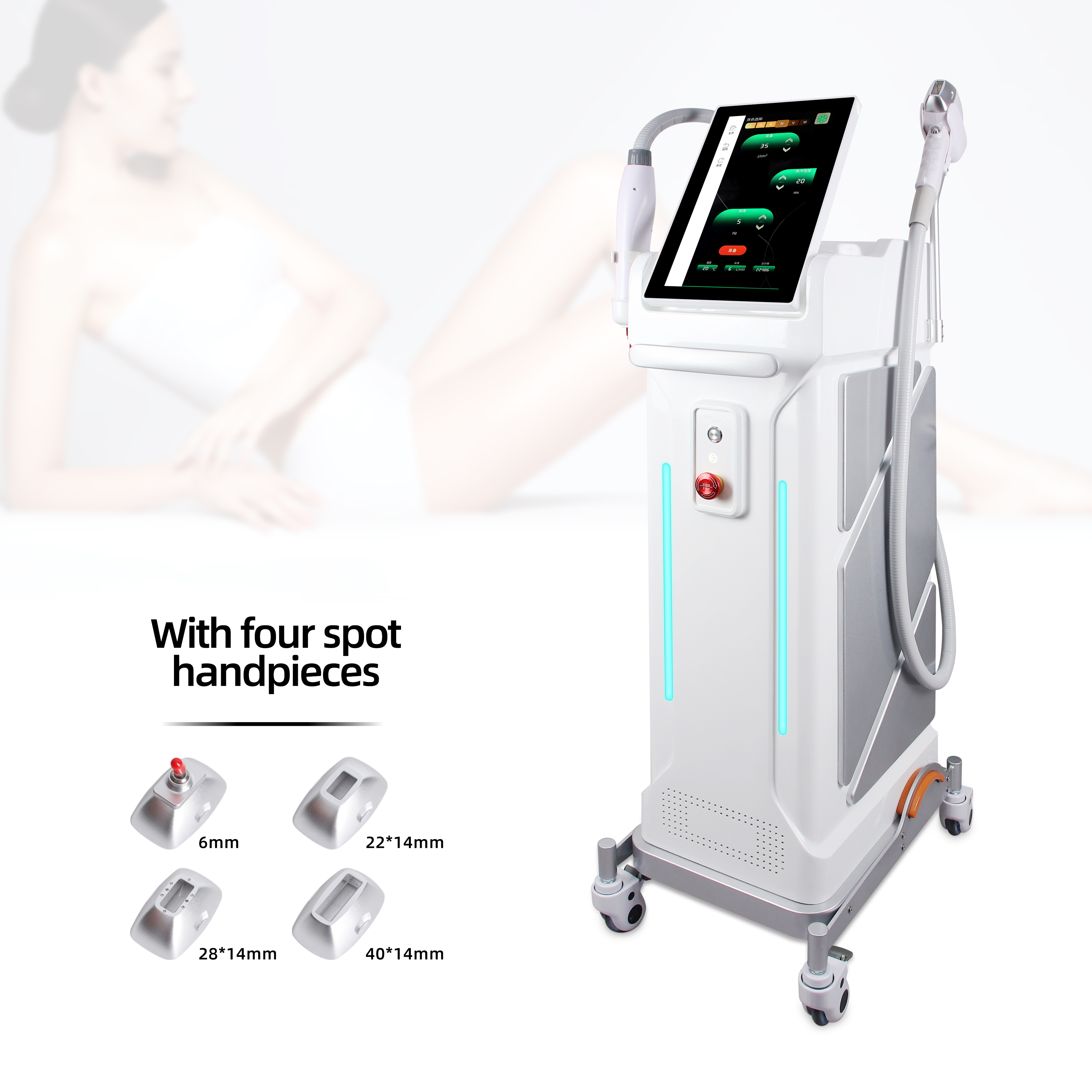 Advanced Diode Laser Hair Removal Machine with 4 Spot Sizes Professional Beauty Equipment