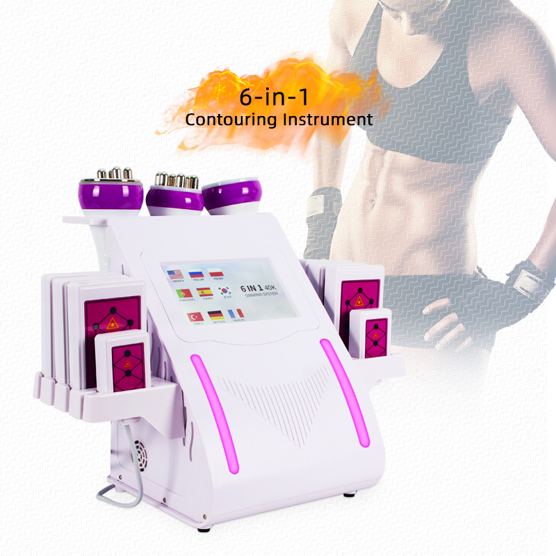 6-in-1 Body Contouring Machine RF Cavitation Slimming Device with Pads