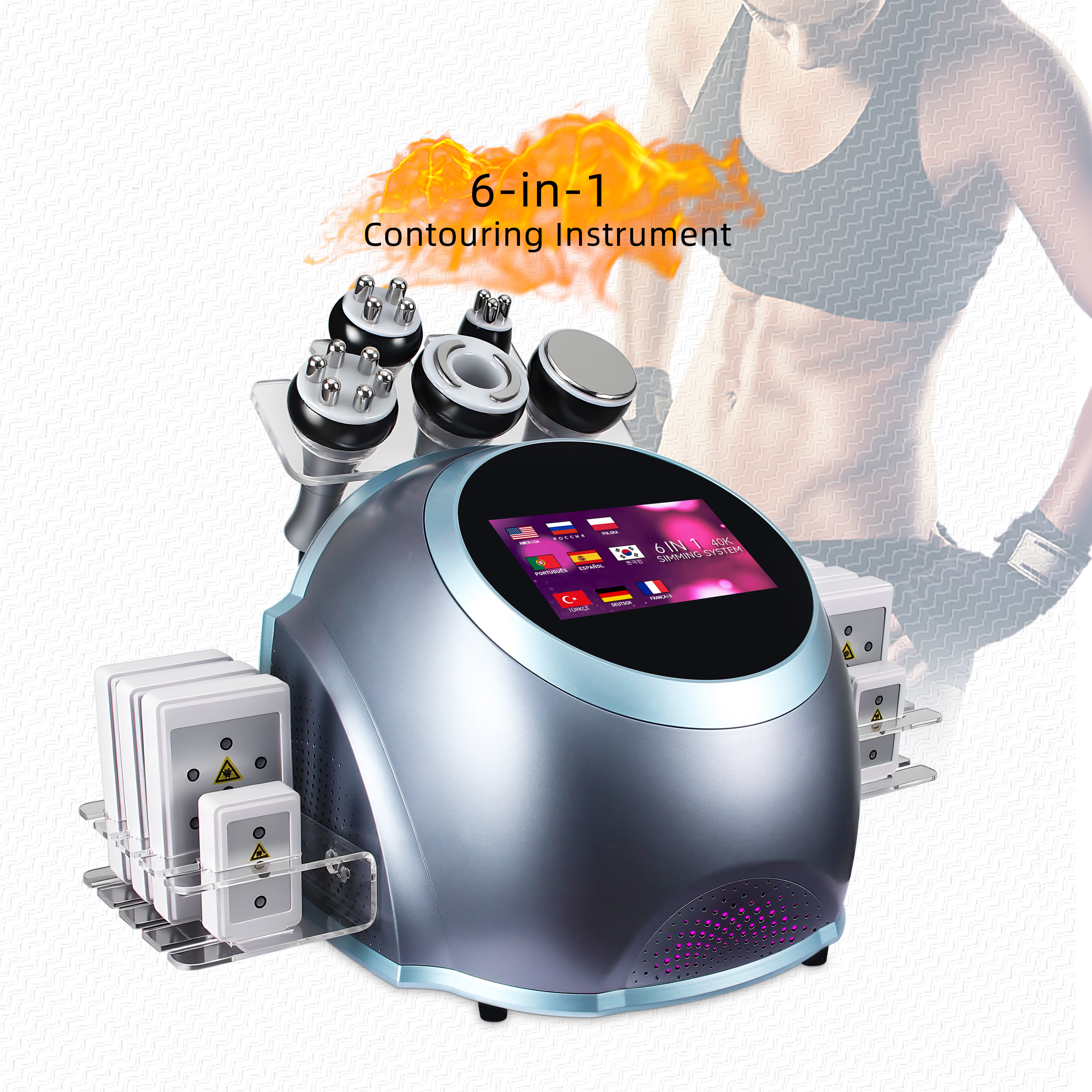 6-in-1 Body Contouring Machine RF Cavitation Vacuum Slimming Device