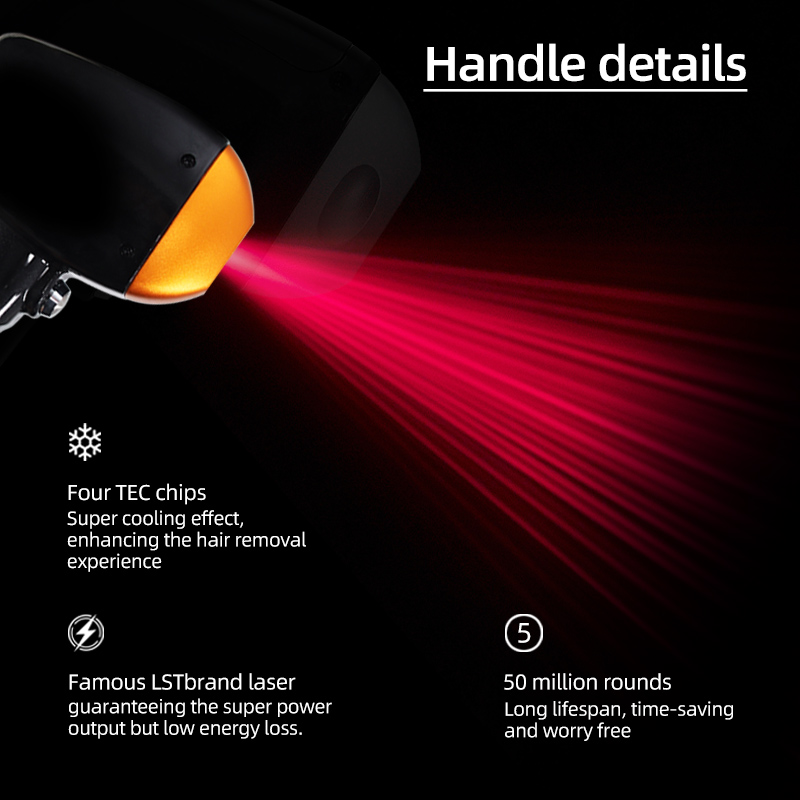 Triple Wavelength Diode Laser Hair Removal Machine with Display Professional Salon Equipment