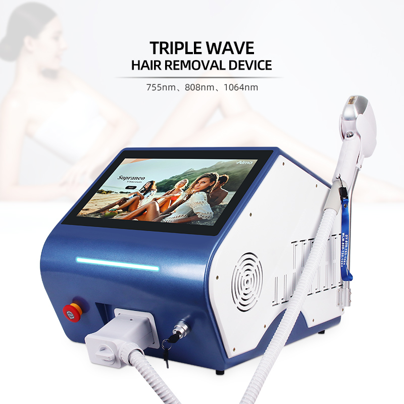 Triple Wave Diode Laser Hair Removal Machine 755nm 808nm 1064nm High Power Beauty Device
