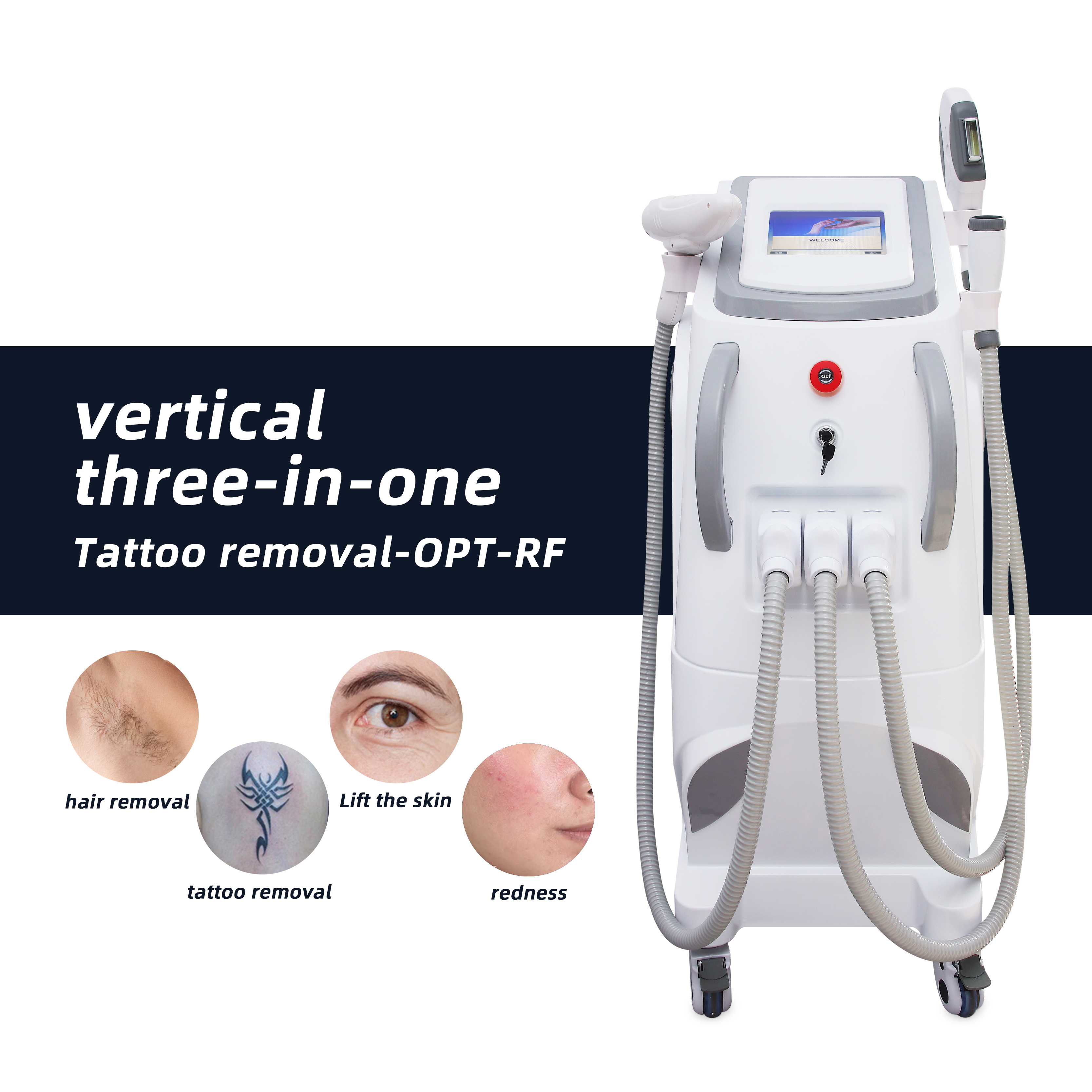 3 in 1 Photon Skin Rejuvenation IPL Laser Beauty Machine Multifunction Device