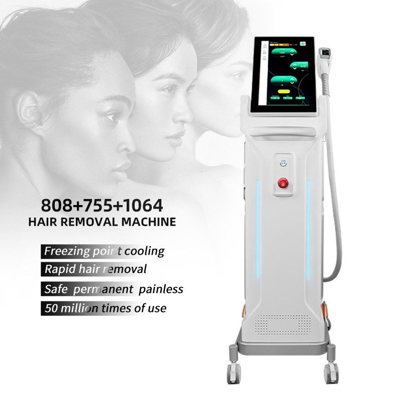 Triple Wavelength Diode Laser Hair Removal Machine 755 808 1064nm Professional Equipment