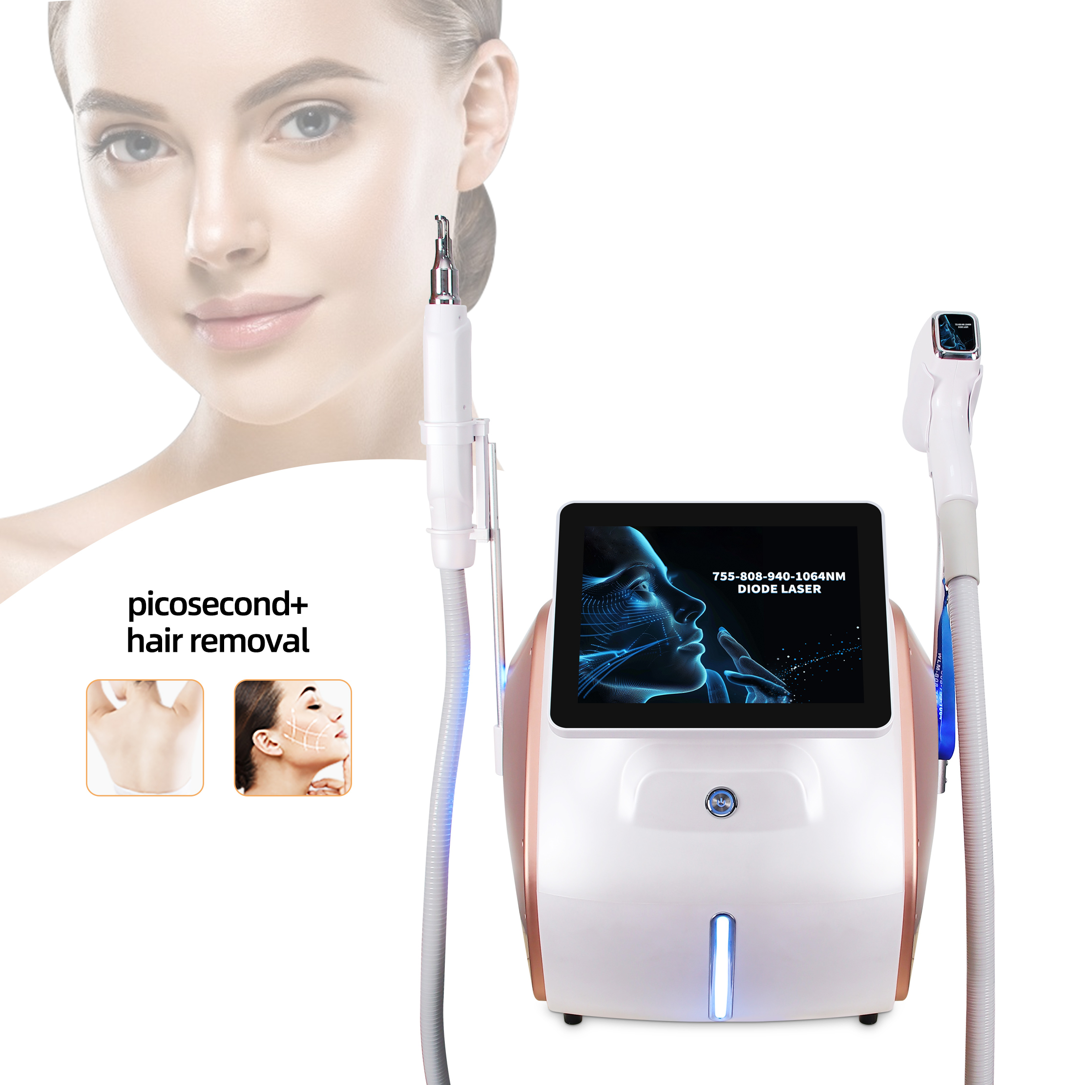 Four Wavelength Diode Laser Hair Removal Machine 755/808/940/1064nm Professional Device