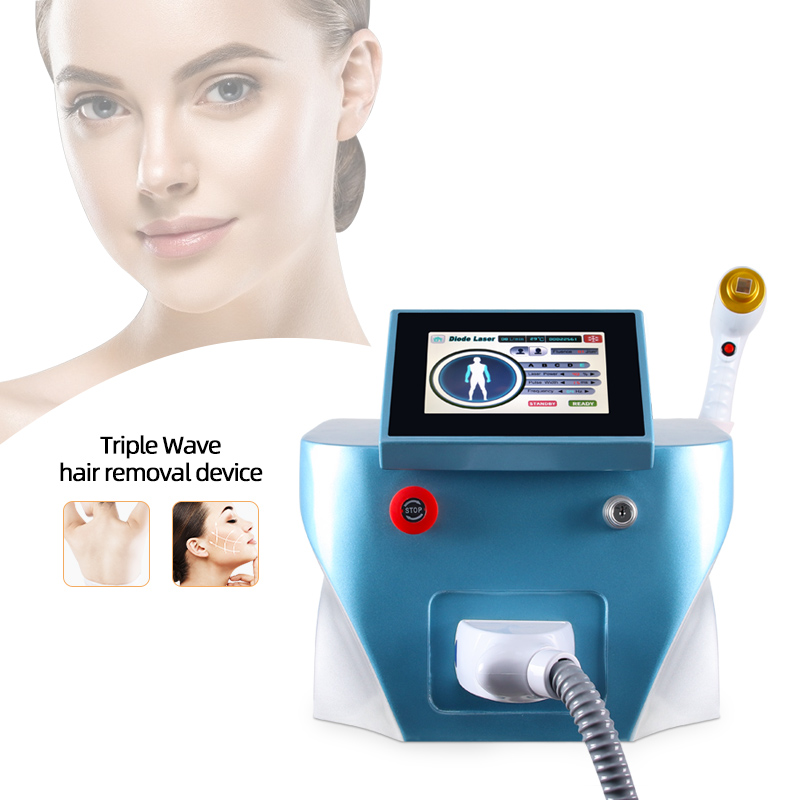 Triple Wave Diode Laser Hair Removal Device 755nm 808nm 1064nm Desktop