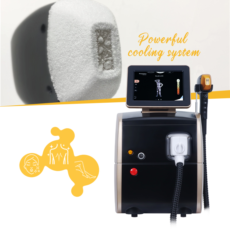 808nm Diode Laser Hair Removal Machine Triple Wavelength 755 808 1064 Desktop Device