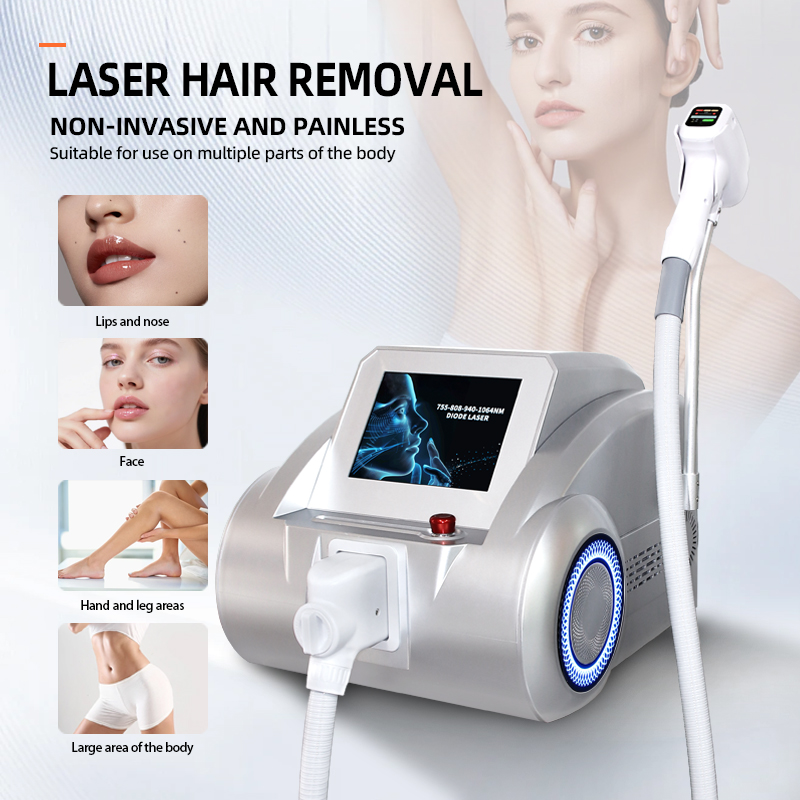 Professional Laser Hair Removal Machine Ice Cooling Painless Diode Laser Device for Salon