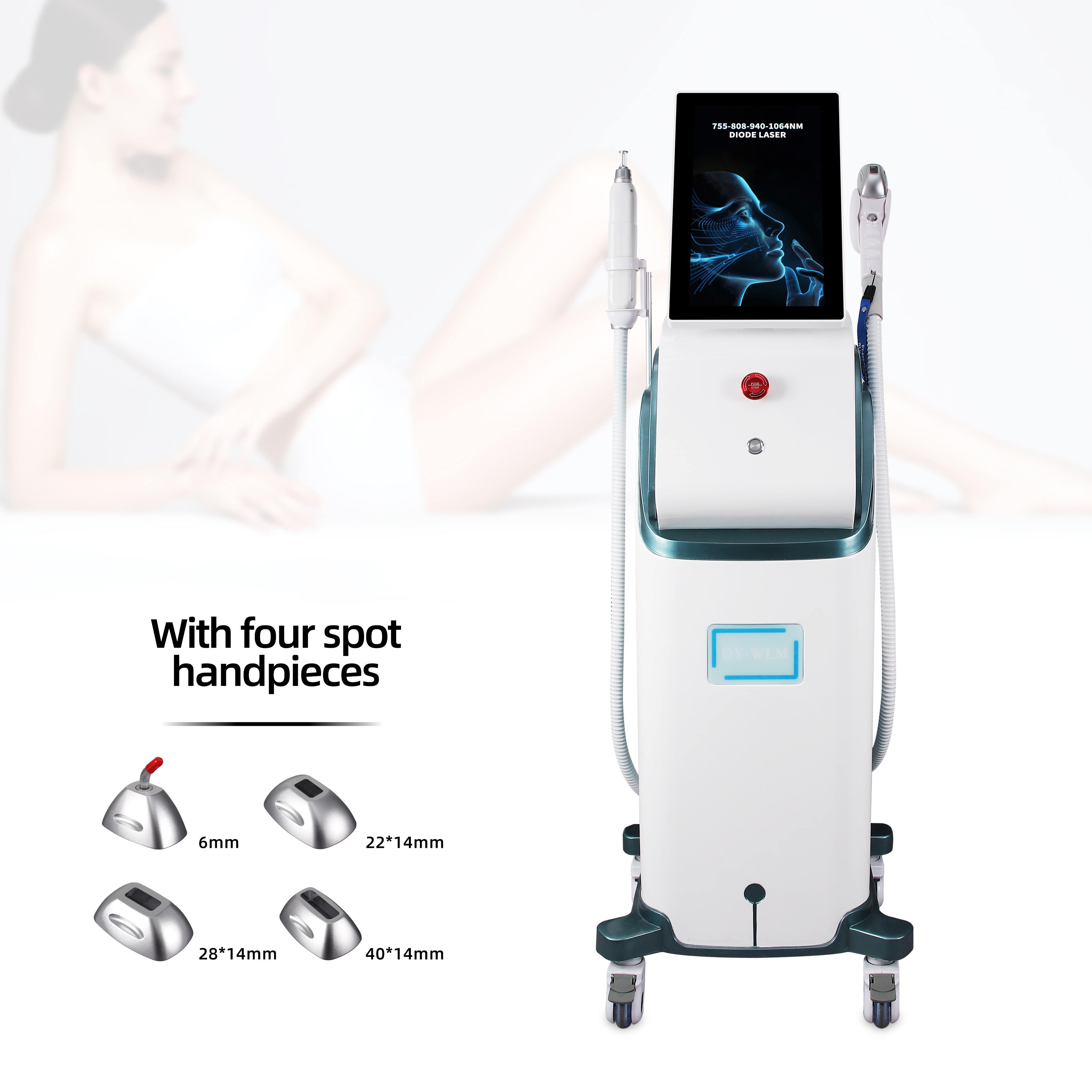 Vertical 2 in 1 Diode Laser Hair Removal & YAG Tattoo Removal Machine Professional Beauty Device