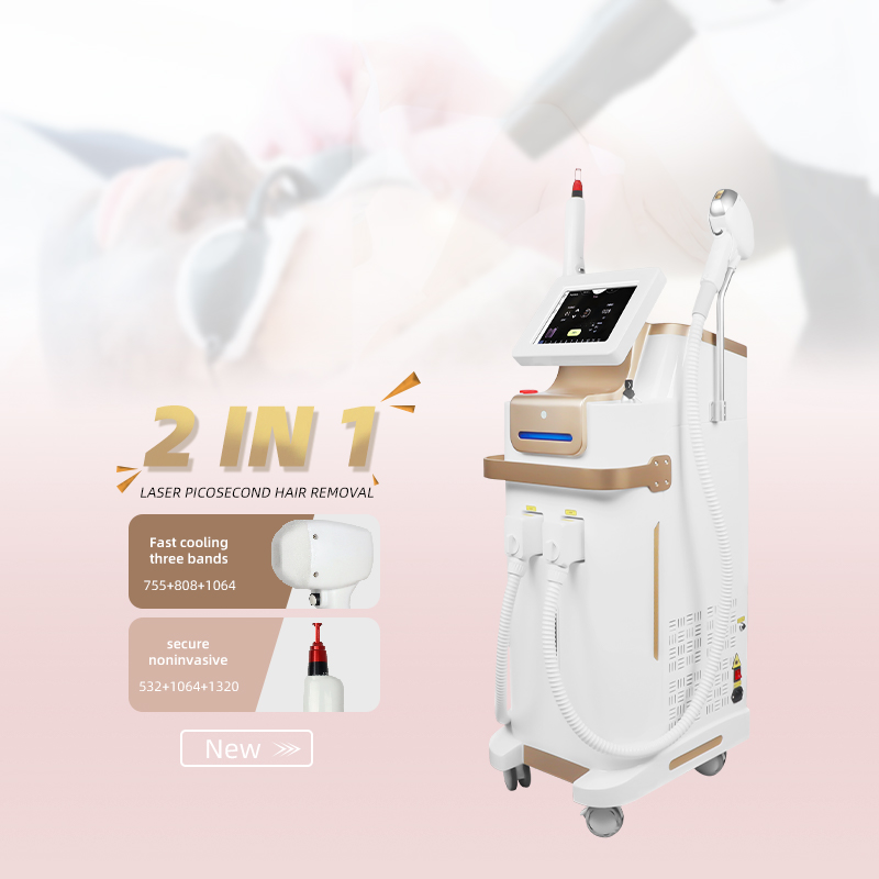 2 In 1 Picosecond Laser & 808nm Diode Hair Removal Machine Multifunction Beauty Device