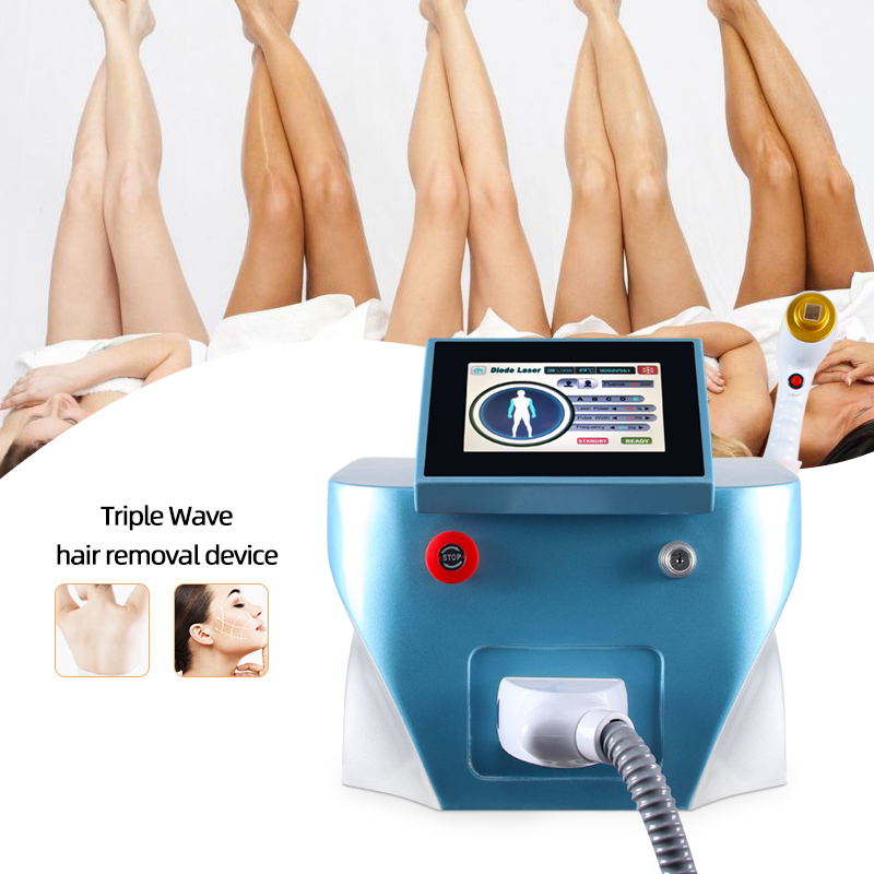 Triple Wave Diode Laser Hair Removal Device 755nm 808nm 1064nm Desktop
