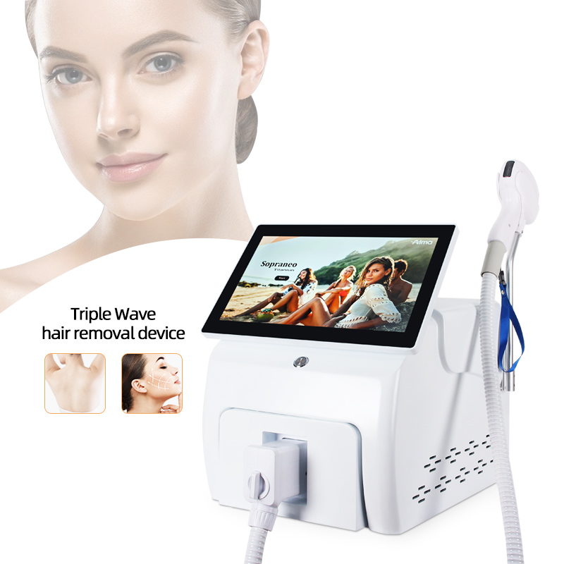 Triple Wave Diode Laser Hair Removal Machine 755nm 808nm 1064nm Salon Beauty Equipment