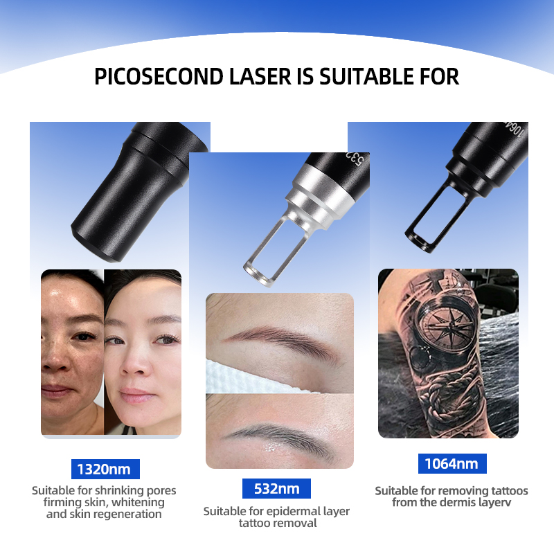 Professional 3 Wavelength Laser Tattoo & Eyebrow Removal Machine with Infrared Pointer