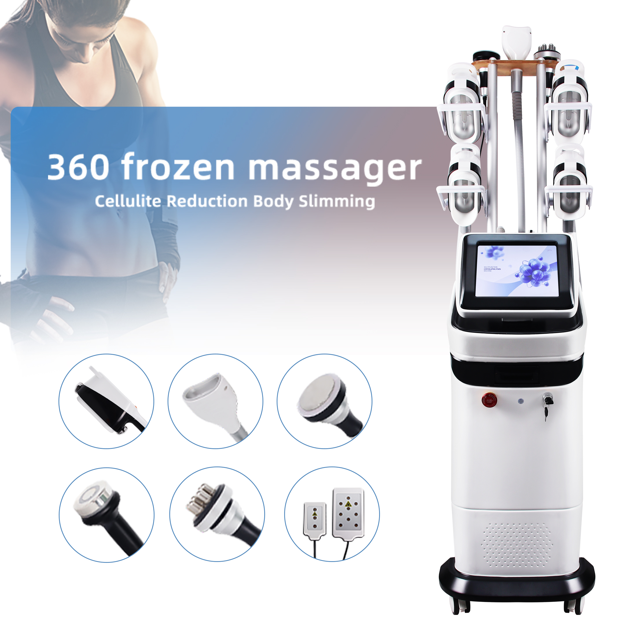 360 Cryolipolysis Slimming Machine Multifunction Body Sculpting and Cellulite Reduction Device