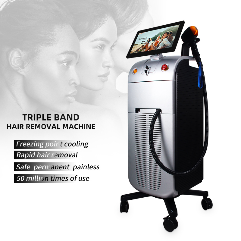 Triple Wave Diode Laser Hair Removal Machine 755nm 808nm 1064nm