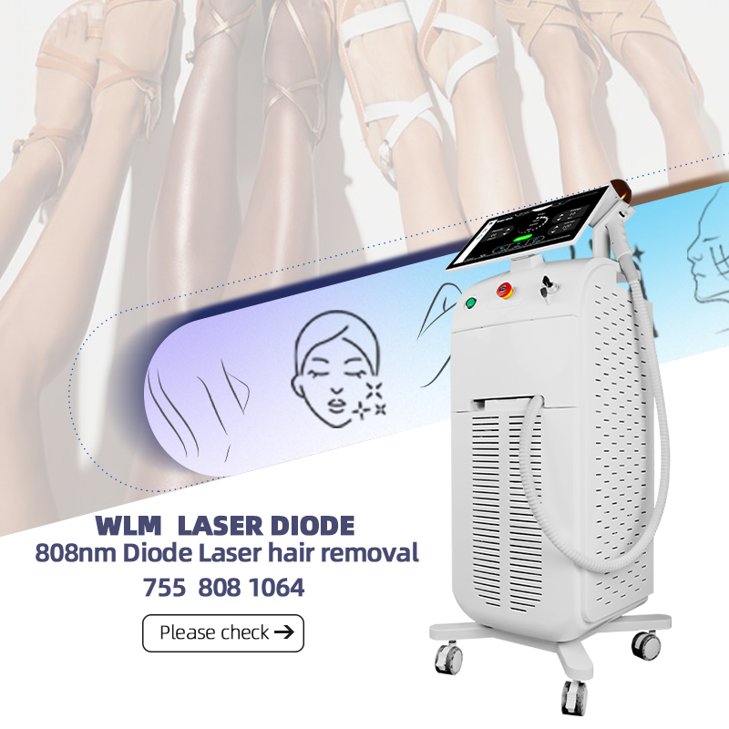 755 808 1064nm Diode Laser Hair Removal Machine 3 Wavelength Professional Beauty Device