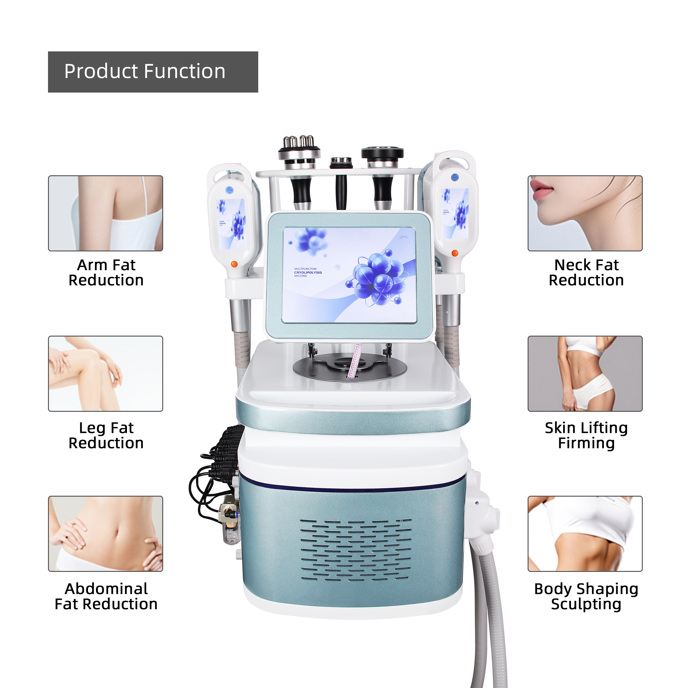 Professional Cryolipolysis Slimming Machine Multi-Handle Fat Freezing Body Contouring Device