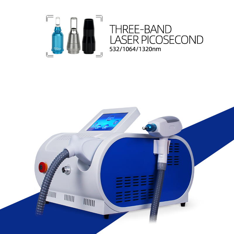 Three-Band Picosecond Laser Tattoo Removal Machine 532/1064/1320nm