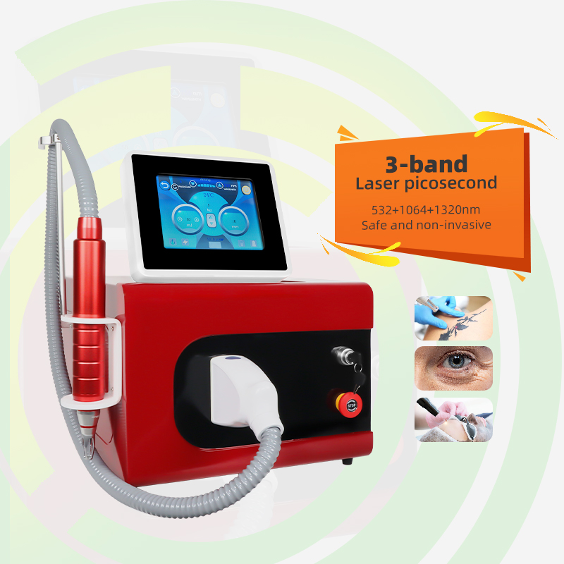 3 Wavelength Picosecond Laser Machine 532 1064 1320nm Tattoo Removal Device