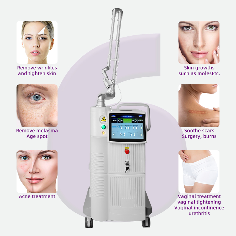 Portable CO2 Fractional Laser Skin Resurfacing Machine for Wrinkle Removal