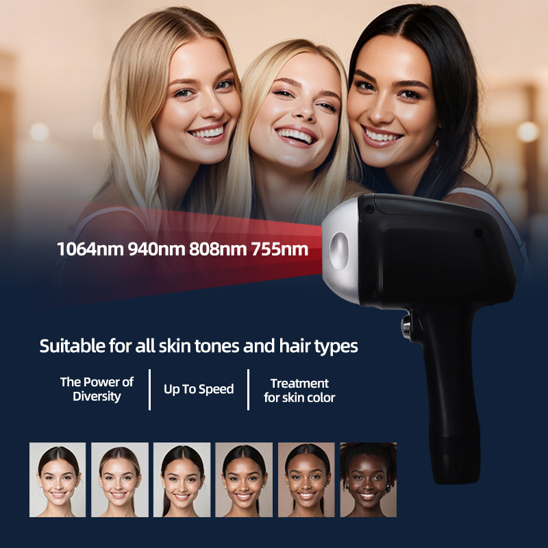 2 in 1 Diode Laser Hair Removal and YAG Laser Tattoo Removal Machine Professional Beauty Device
