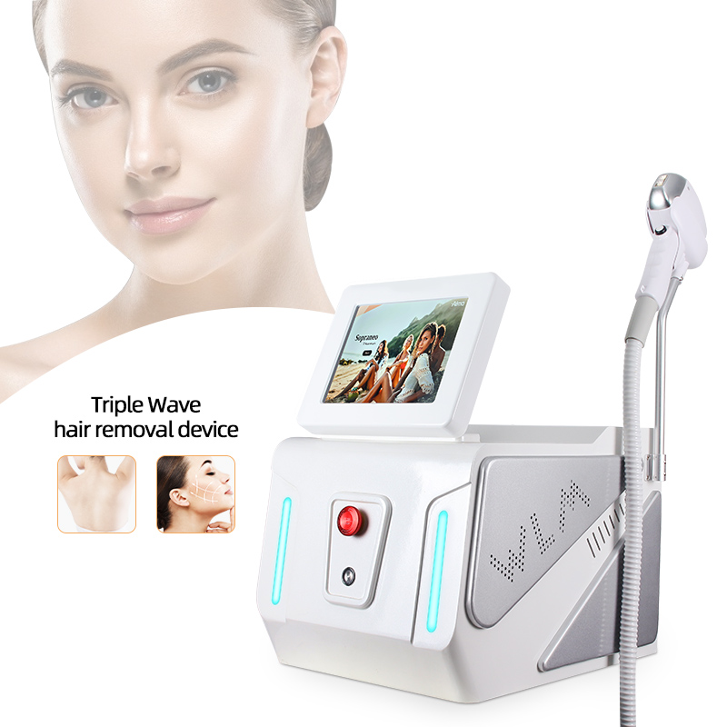 Advanced Triple Wave Diode Laser Hair Removal Machine 755nm 808nm 1064nm Salon Equipment