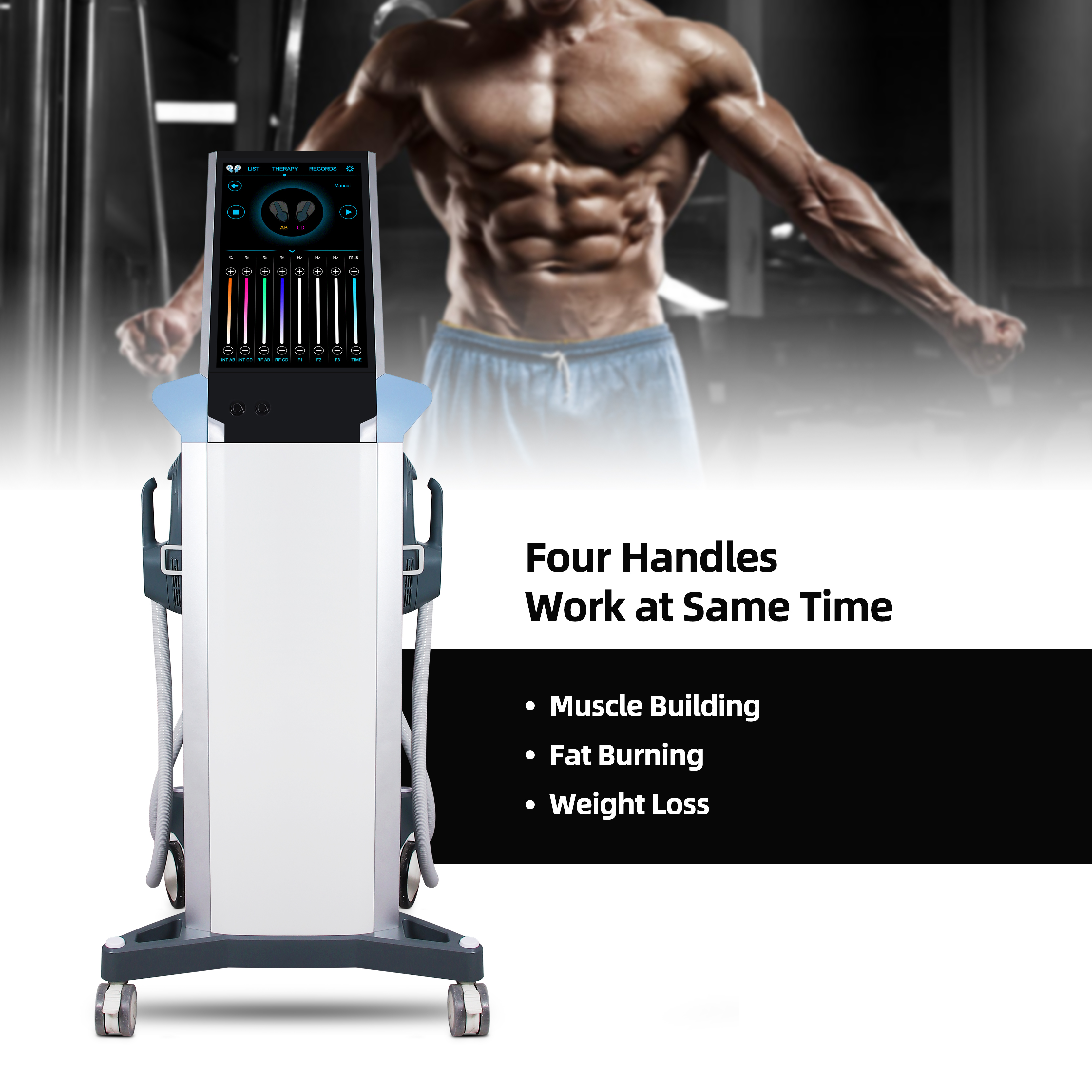 EMS Muscle Sculpting Machine 5 Handles RF Body Contouring Fat Burning Equipment