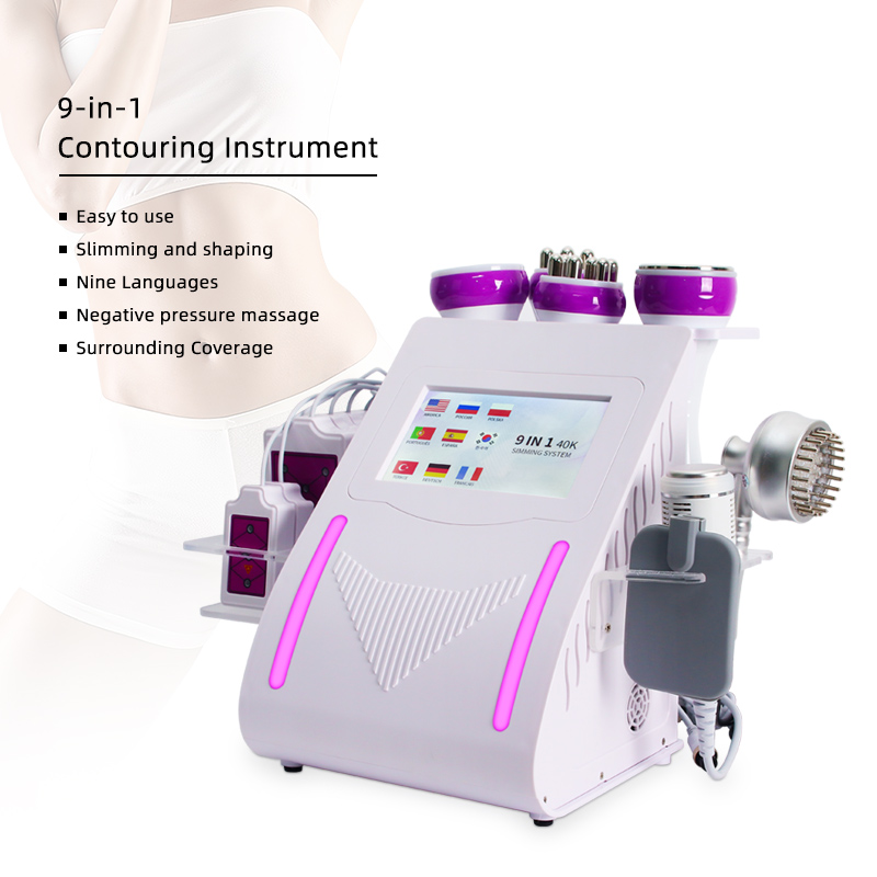 9-in-1 Body Contouring Machine Vacuum Slimming RF Cavitation Device