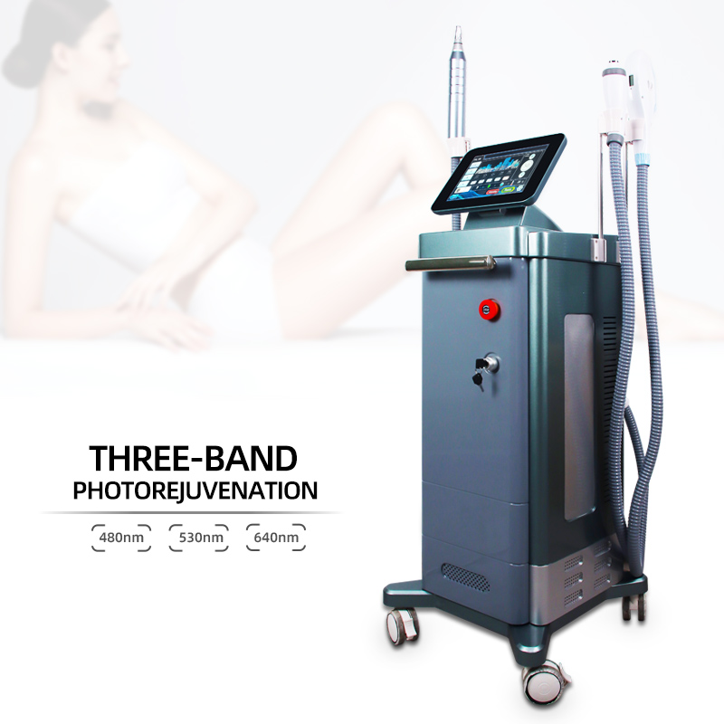 Three Band IPL Photorejuvenation Machine 480nm 530nm 640nm Skin Rejuvenation Beauty Equipment
