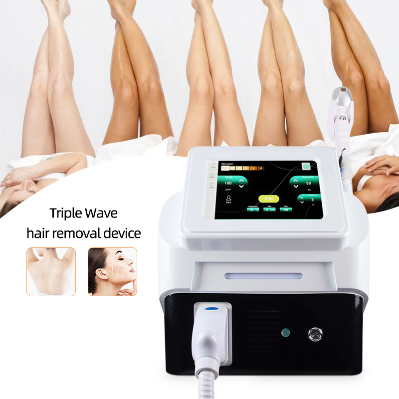 Triple Wavelength Diode Laser Hair Removal Machine 755/808/1064nm Professional Desktop Device