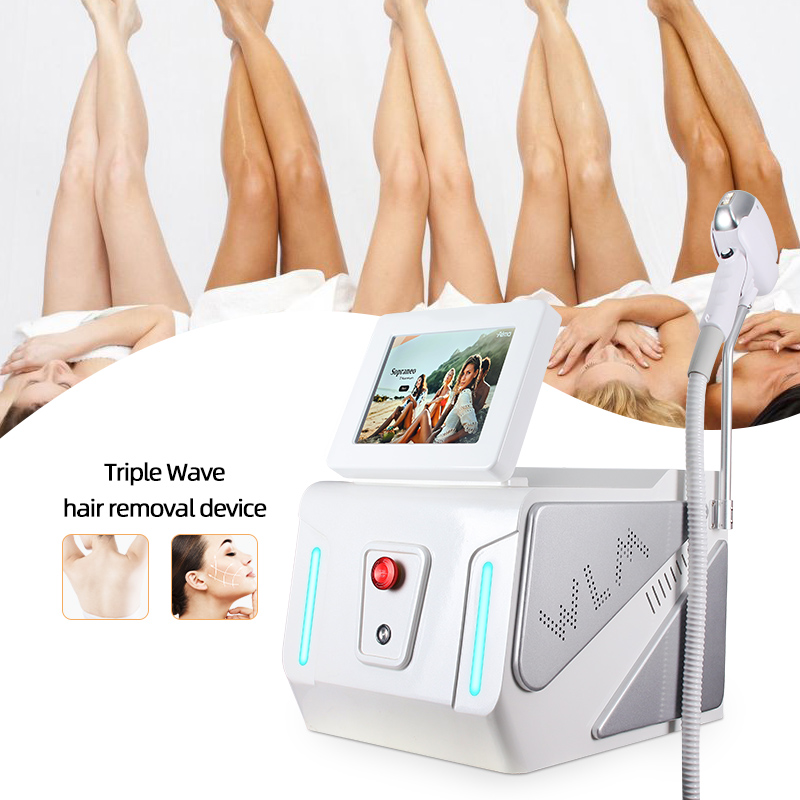 Advanced Triple Wave Diode Laser Hair Removal Machine 755nm 808nm 1064nm Salon Equipment