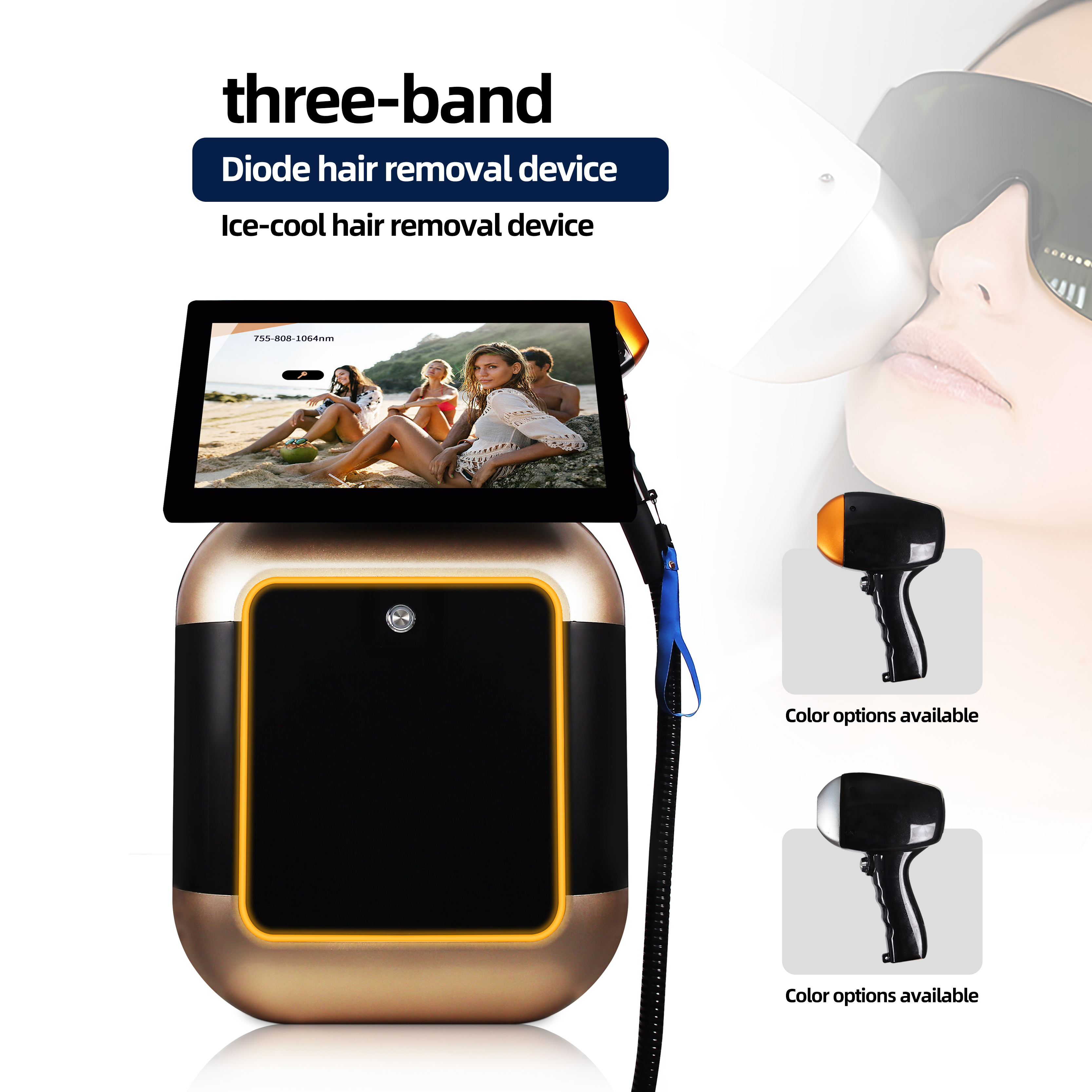 Three-Wavelength Diode Laser Hair Removal Machine 755/808/1064nm Professional Beauty Equipment