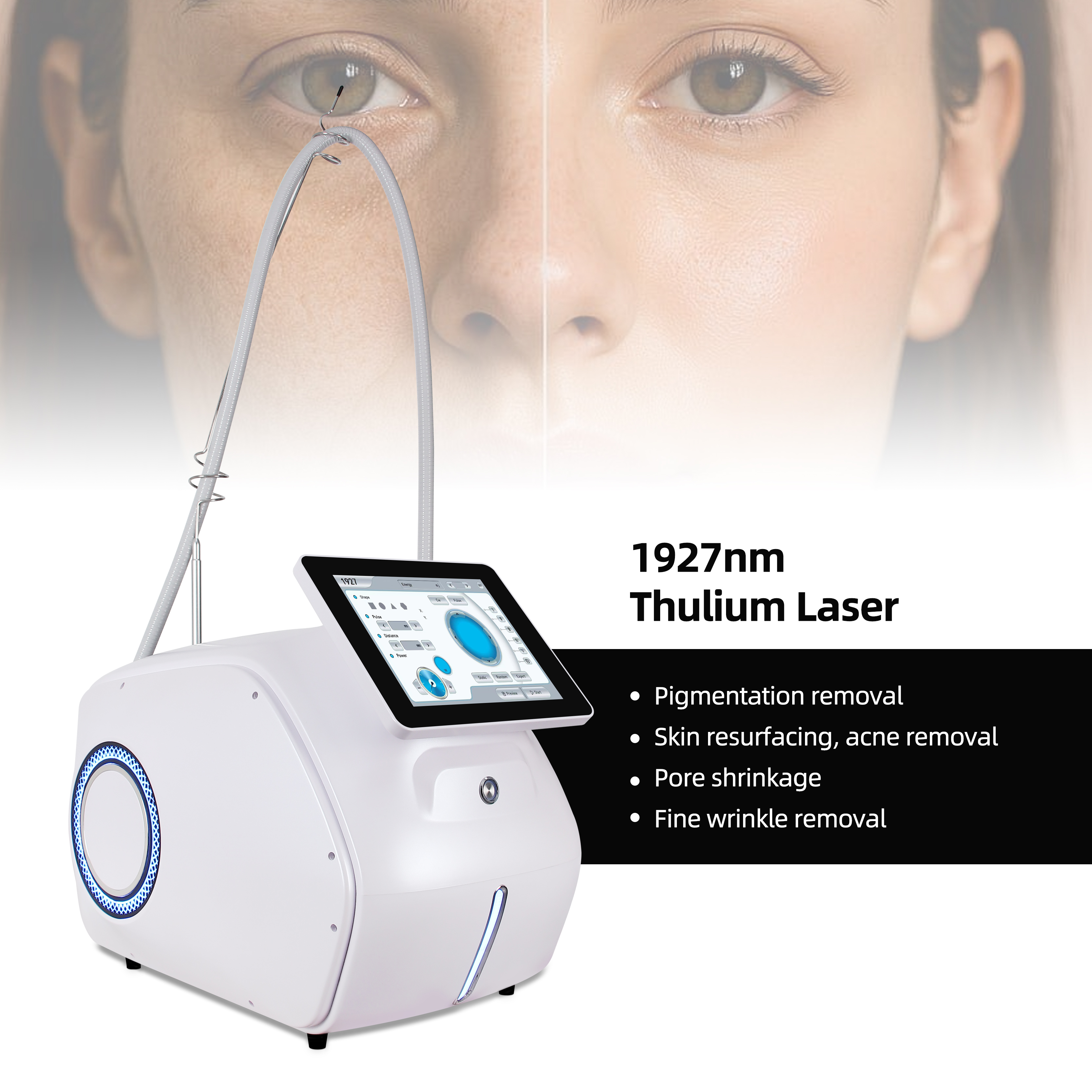1927nm Thulium Laser Machine Skin Resurfacing Pigmentation Removal Beauty Equipment