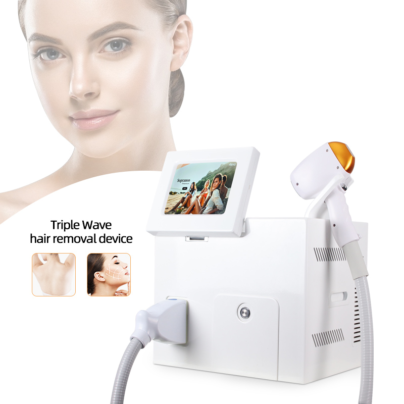 Professional Triple Wave Laser Hair Removal Machine 755nm 808nm 1064nm Beauty Equipment