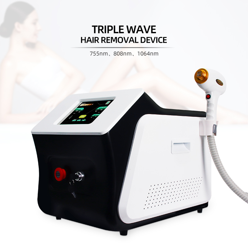 Triple Wave Diode Laser Hair Removal Machine 755nm 808nm 1064nm Professional Salon Equipment