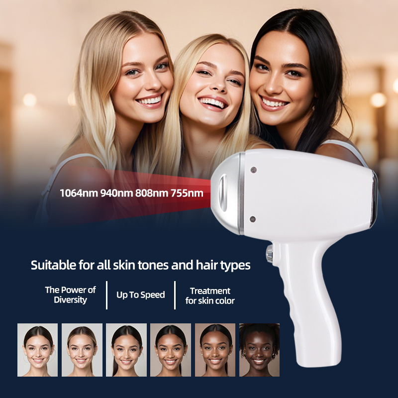 Four Wavelength Diode Laser Hair Removal Machine 755/808/940/1064nm Professional Ice Cooling System
